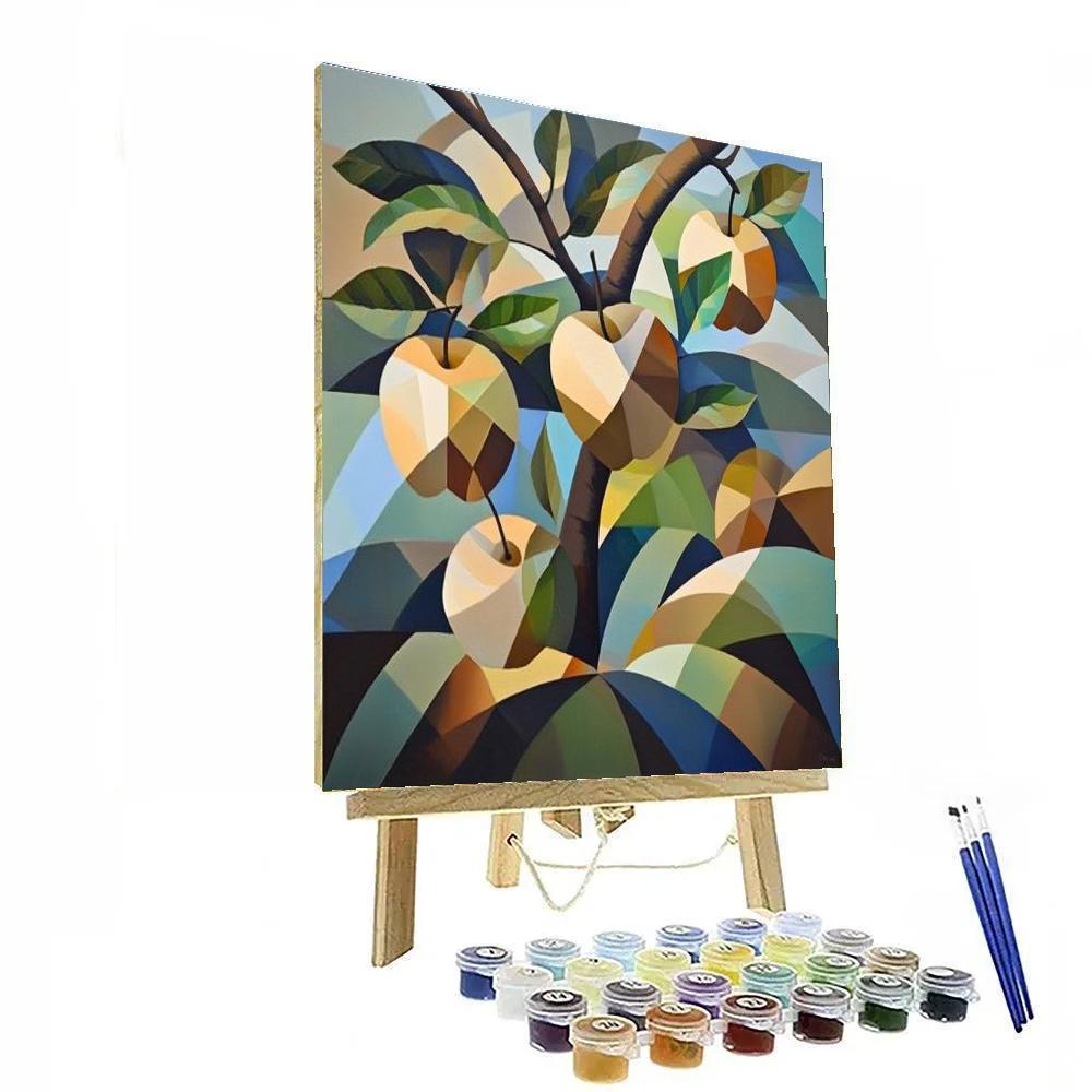 Pablo Picasso Inspired Cubist Fragmented Orchard paint by numbers