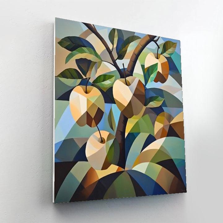Pablo Picasso Inspired Cubist Fragmented Orchard paint by numbers