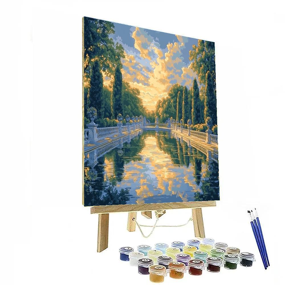 Raphael Inspired Idealized Garden With Reflecting Pool Painting by numbers kit