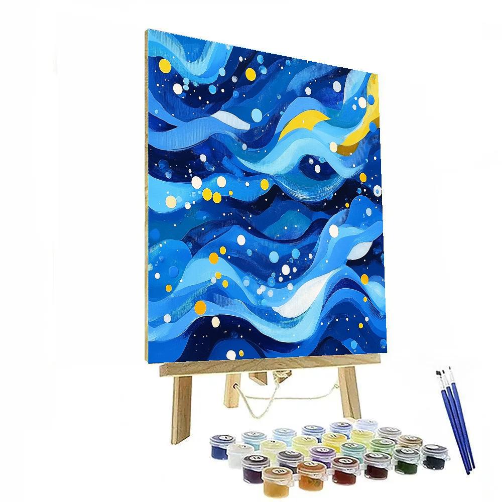Yayoi Kusama Inspired Ocean Of Infinite Loops Numbered painting kits