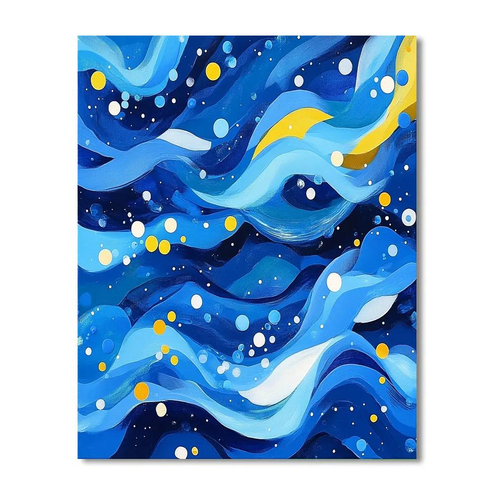 Yayoi Kusama Inspired Ocean Of Infinite Loops Numbered painting kits