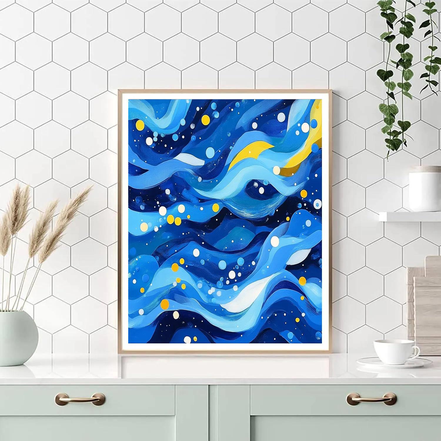 Yayoi Kusama Inspired Ocean Of Infinite Loops Numbered painting kits