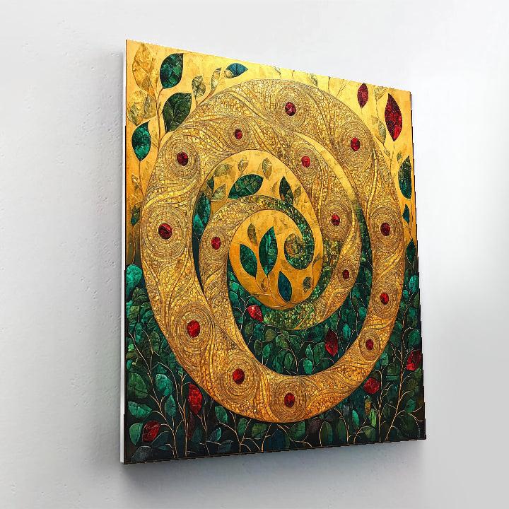 Gustav Klimt Inspired Golden Spiral Garden Painting by numbers kit