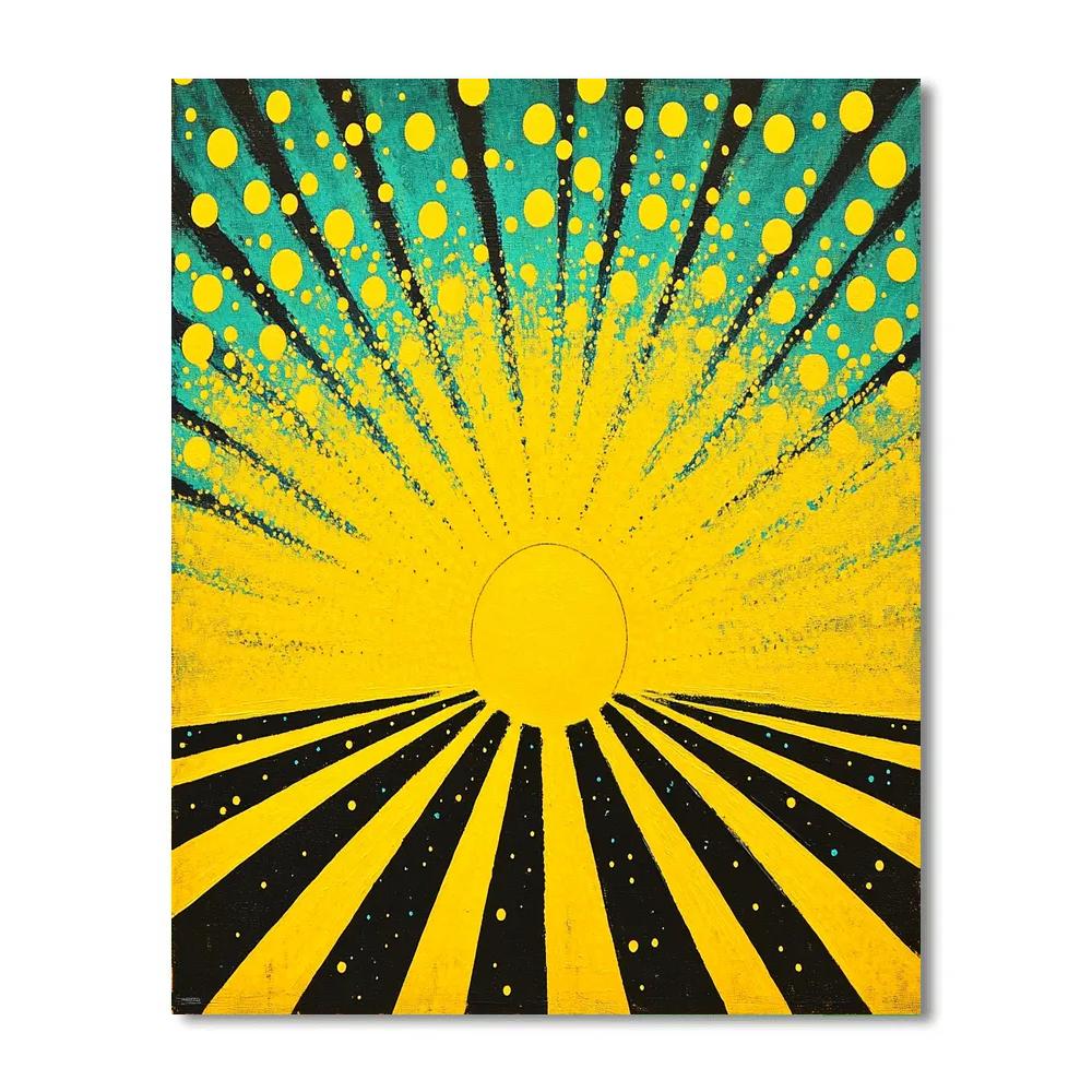 Yayoi Kusama Inspired Solar Dot Constellation paint by numbers