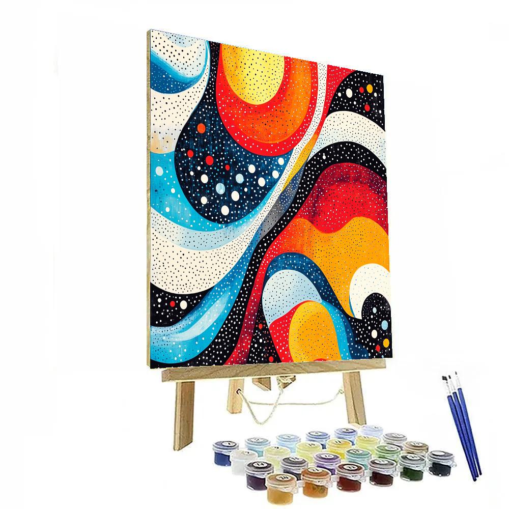 Yayoi Kusama Inspired Cosmic Infinity Loops paint by number