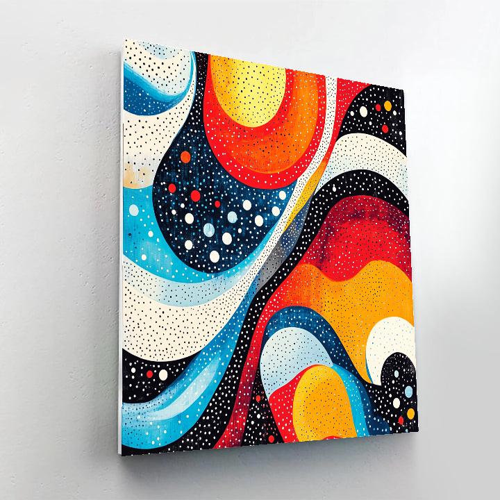 Yayoi Kusama Inspired Cosmic Infinity Loops paint by number