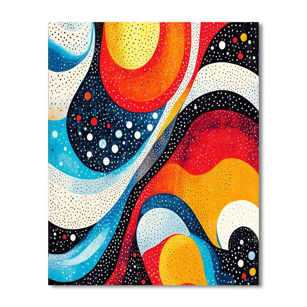 Yayoi Kusama Inspired Cosmic Infinity Loops paint by number