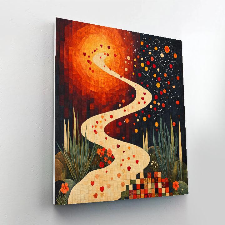 Frida Kahlo Inspired Weeping Petals Constellation paint by numbers