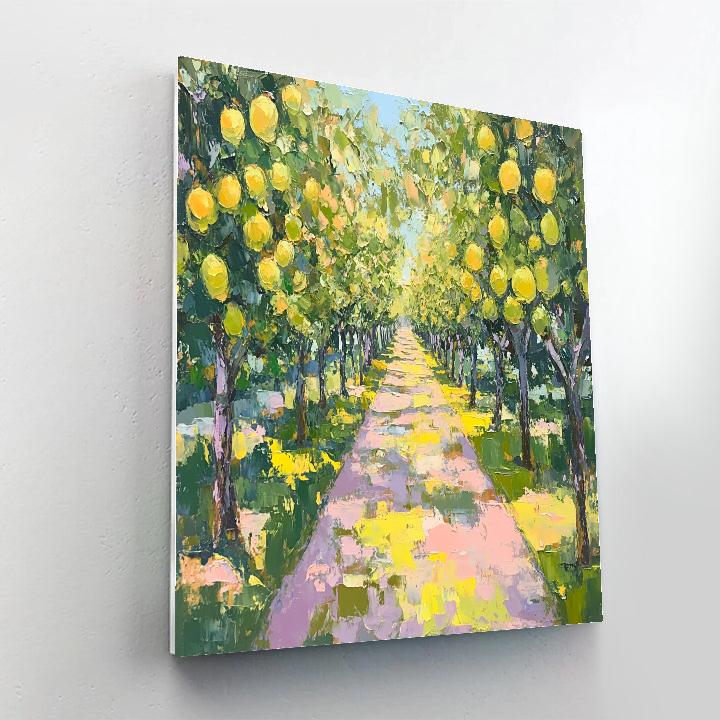 Paul Cézanne Inspired Orchard Abstraction paint by color