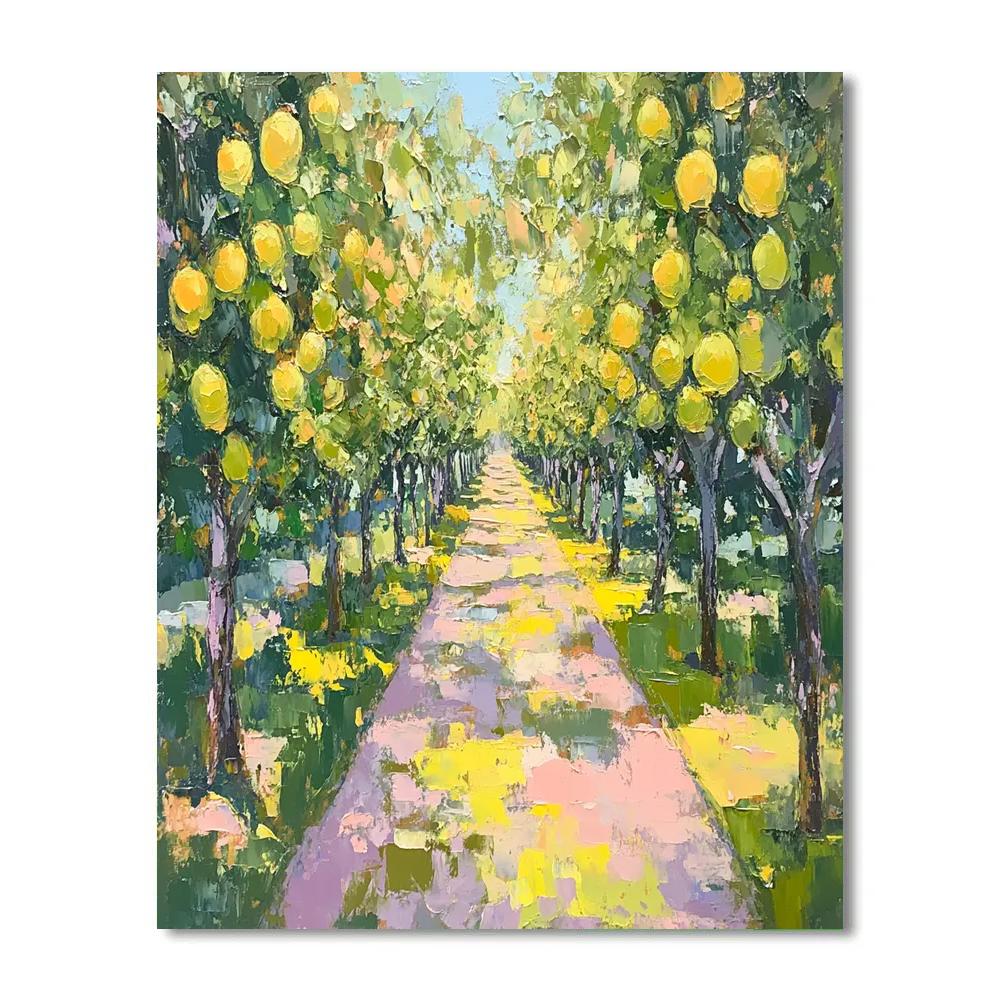 Paul Cézanne Inspired Orchard Abstraction paint by color