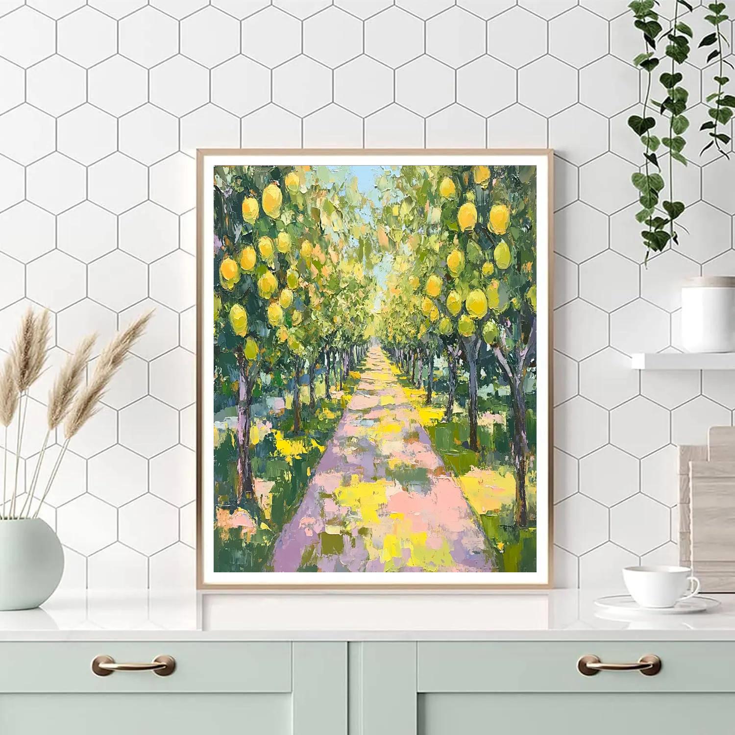 Paul Cézanne Inspired Orchard Abstraction paint by color