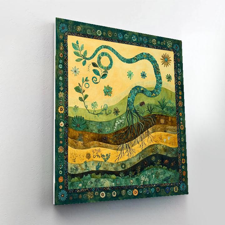 Frida Kahlo Inspired Serpent Of Roots paint by numbers