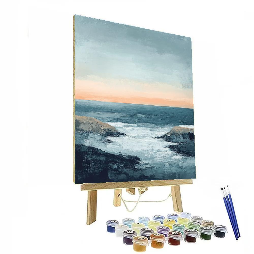 Paul Cézanne Inspired Silent Coastline Number painting