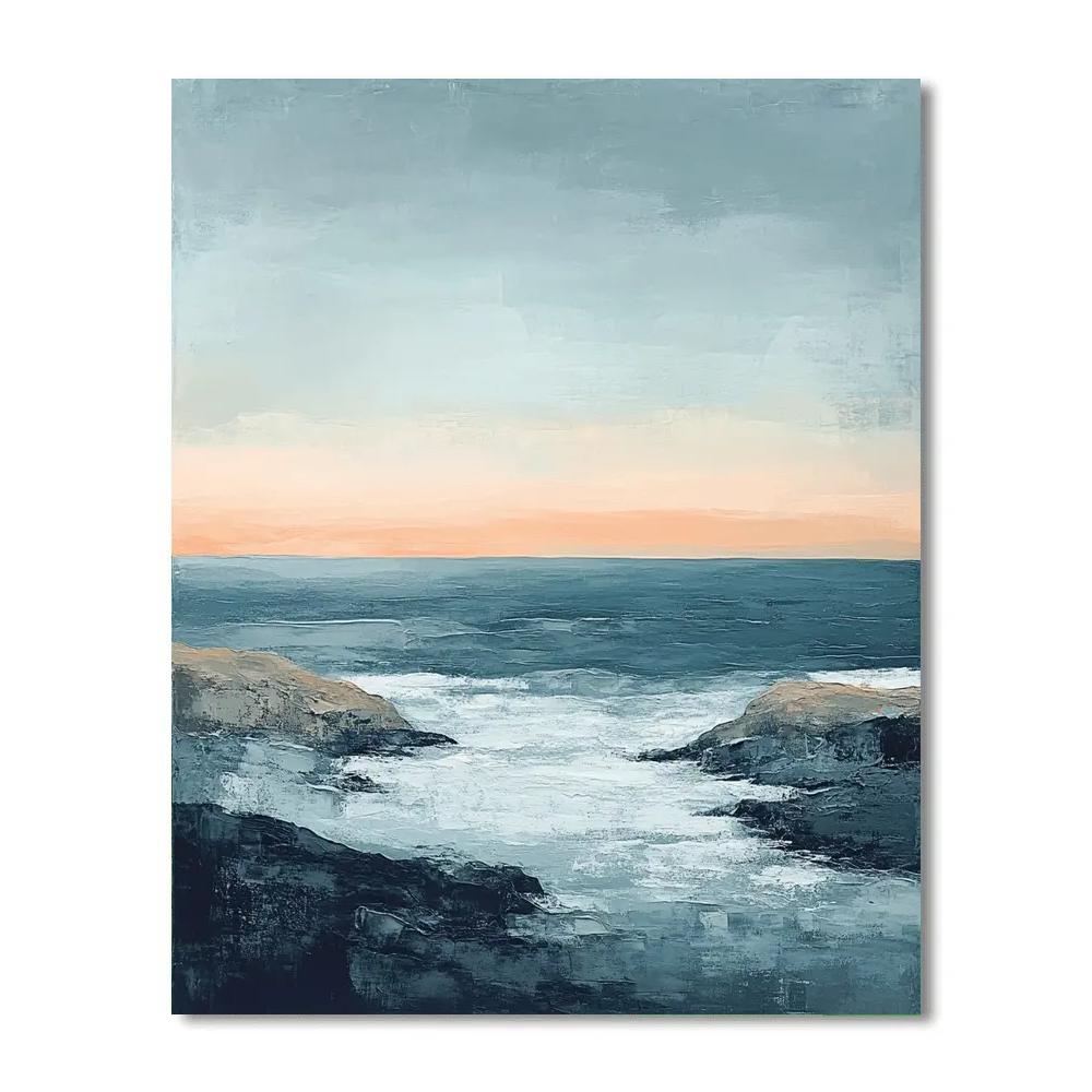 Paul Cézanne Inspired Silent Coastline Number painting