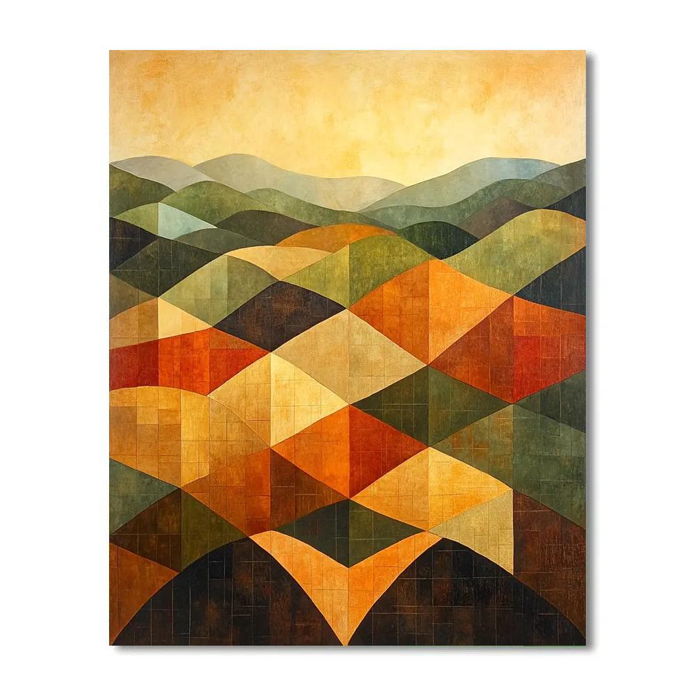 Paul Cézanne Inspired Geometric Harvest Painting by numbers kit