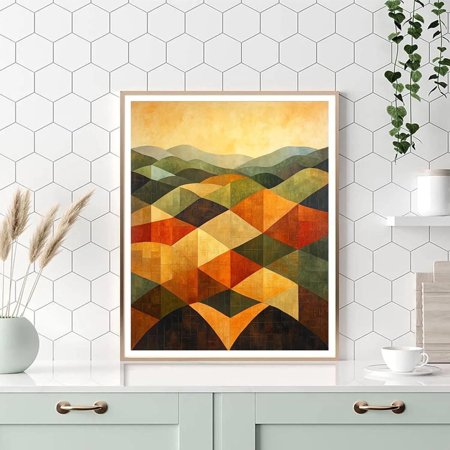 Paul Cézanne Inspired Geometric Harvest Painting by numbers kit