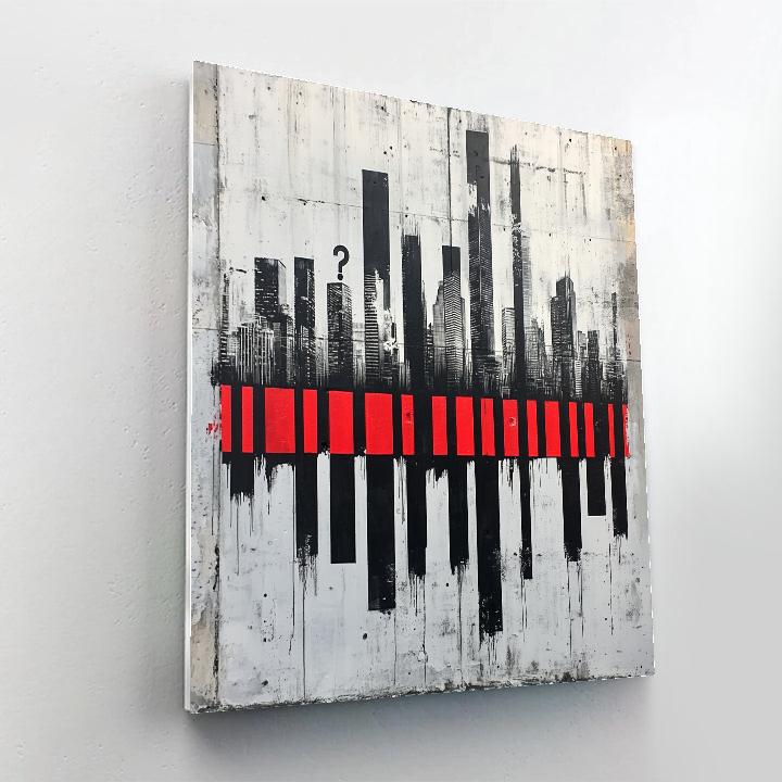 Banksy Inspired Capitalist Barcode paint by number