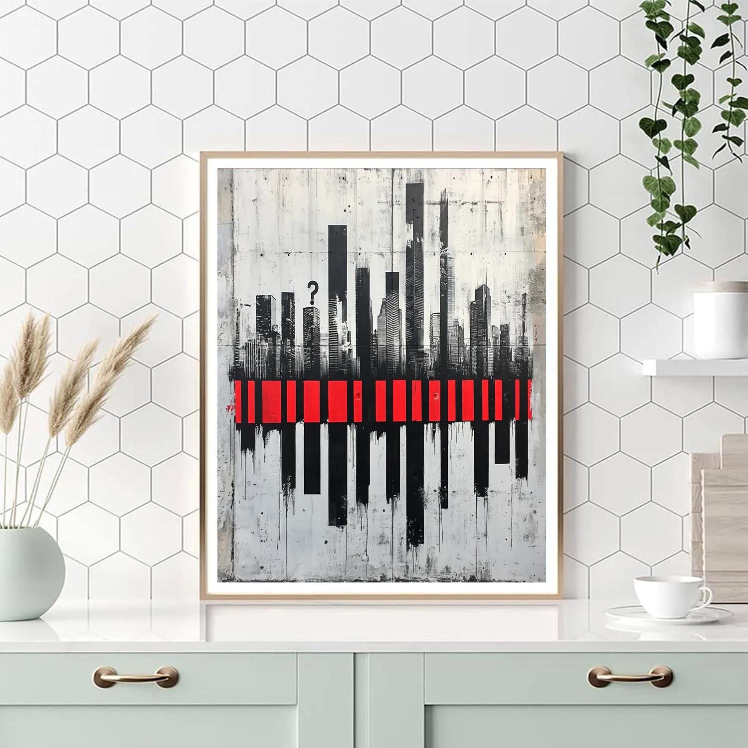 Banksy Inspired Capitalist Barcode paint by number
