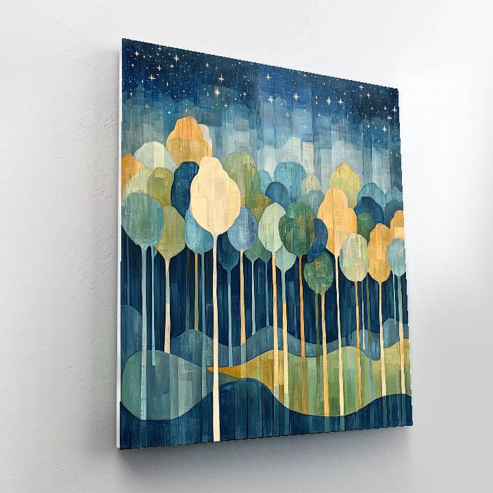 Max Ernst Inspired Celestial Forest Of Symbols Number painting