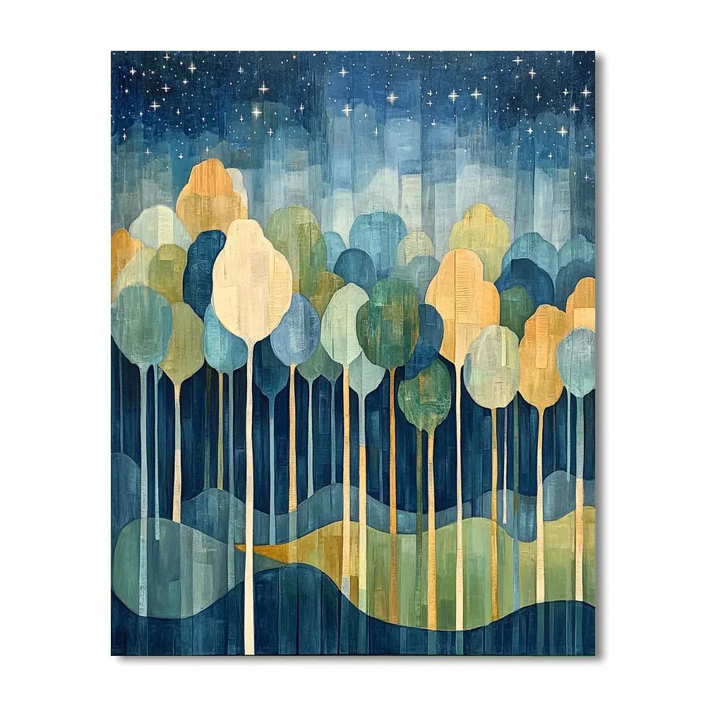 Max Ernst Inspired Celestial Forest Of Symbols Number painting