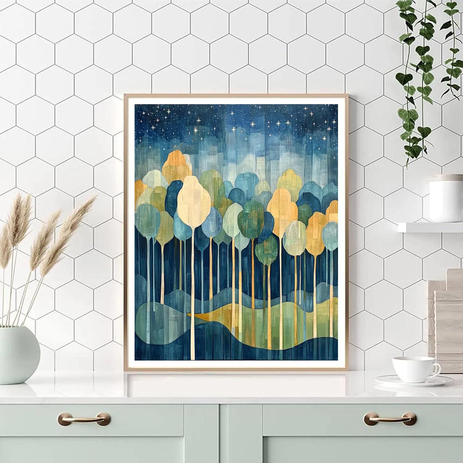 Max Ernst Inspired Celestial Forest Of Symbols Number painting