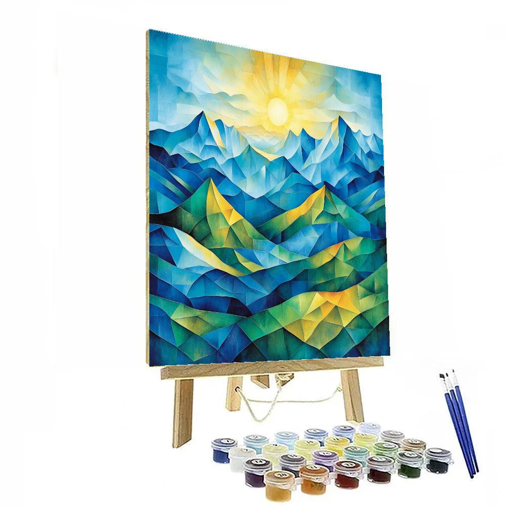 Paul Cézanne Inspired Mountain Serenity DIY paint by numbers