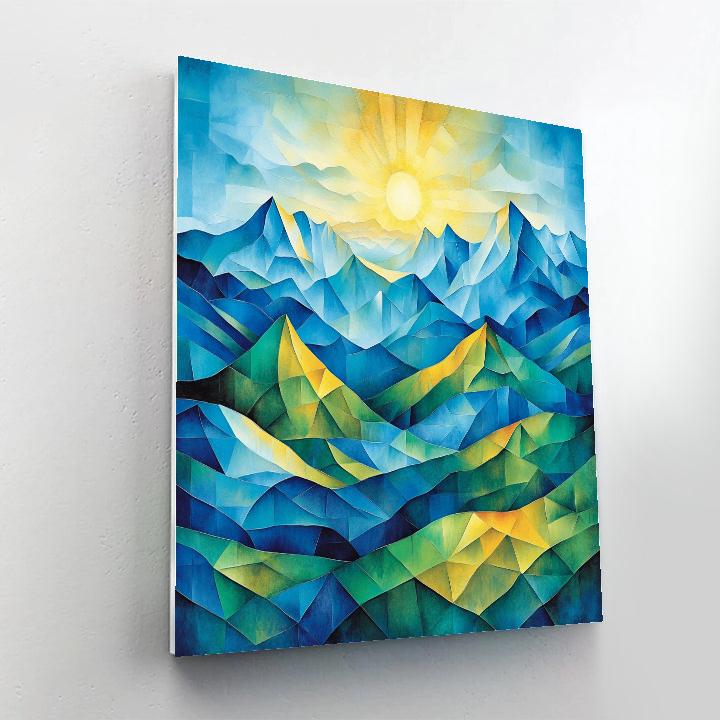 Paul Cézanne Inspired Mountain Serenity DIY paint by numbers