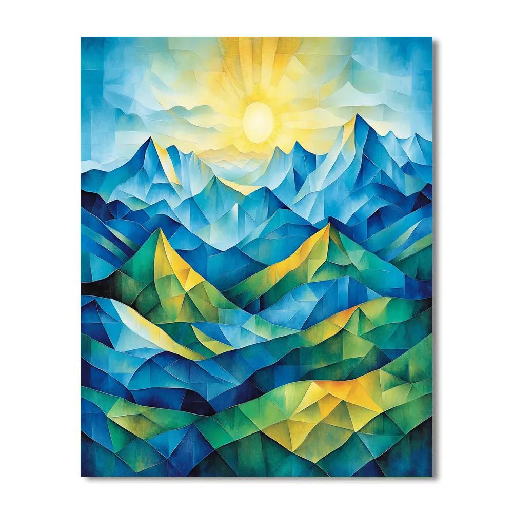 Paul Cézanne Inspired Mountain Serenity DIY paint by numbers