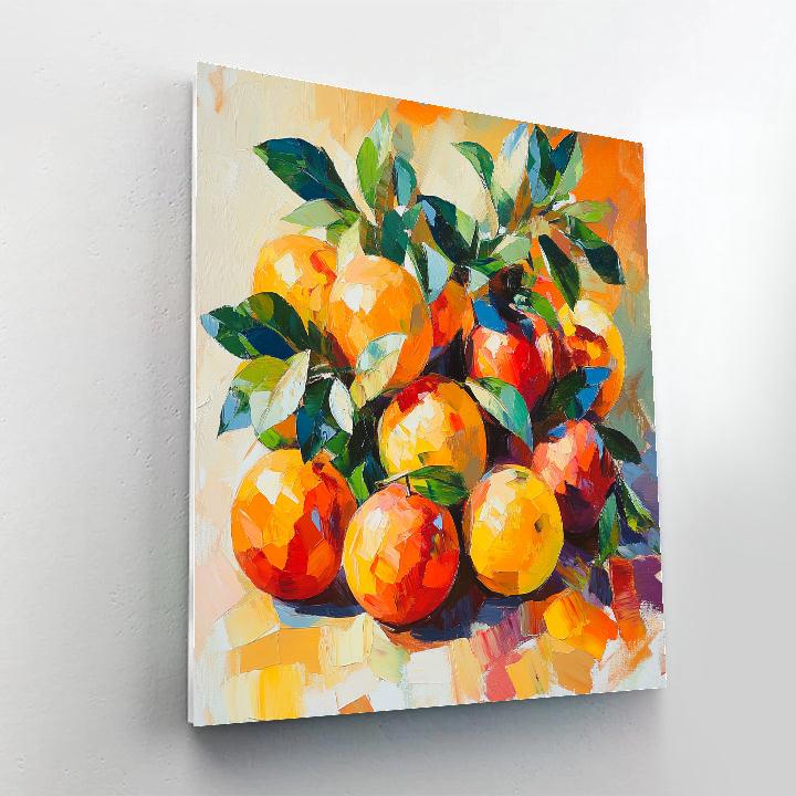 Paul Cézanne Inspired Abstract Fruit Geometry painting number kit