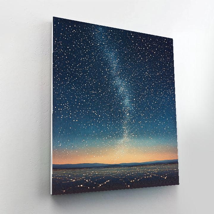 Georges Seurat Inspired Twilight Constellation paint by number