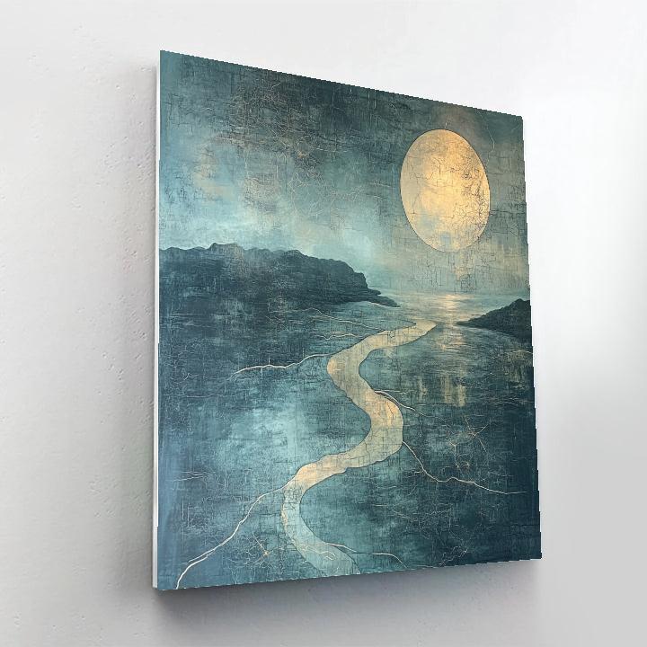 Max Ernst Inspired Nocturne Of Floating Cartographies painting number kit