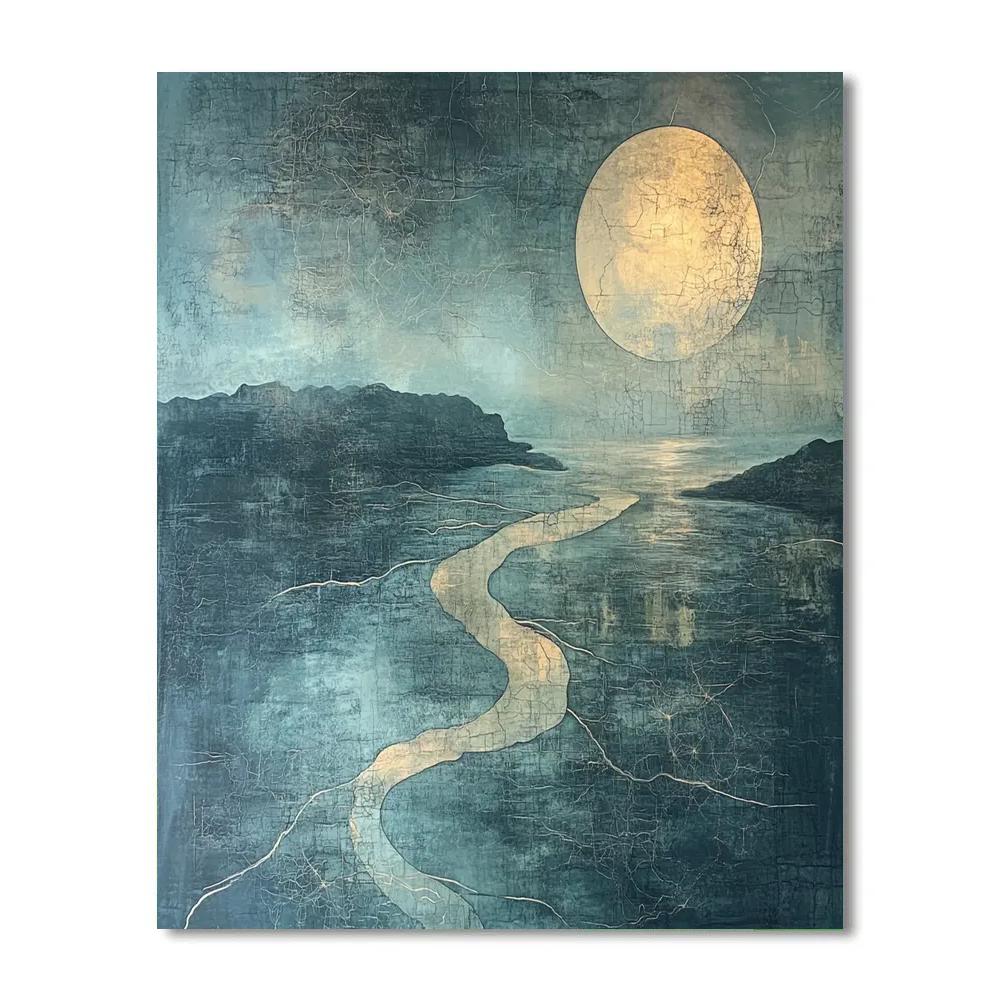 Max Ernst Inspired Nocturne Of Floating Cartographies painting number kit