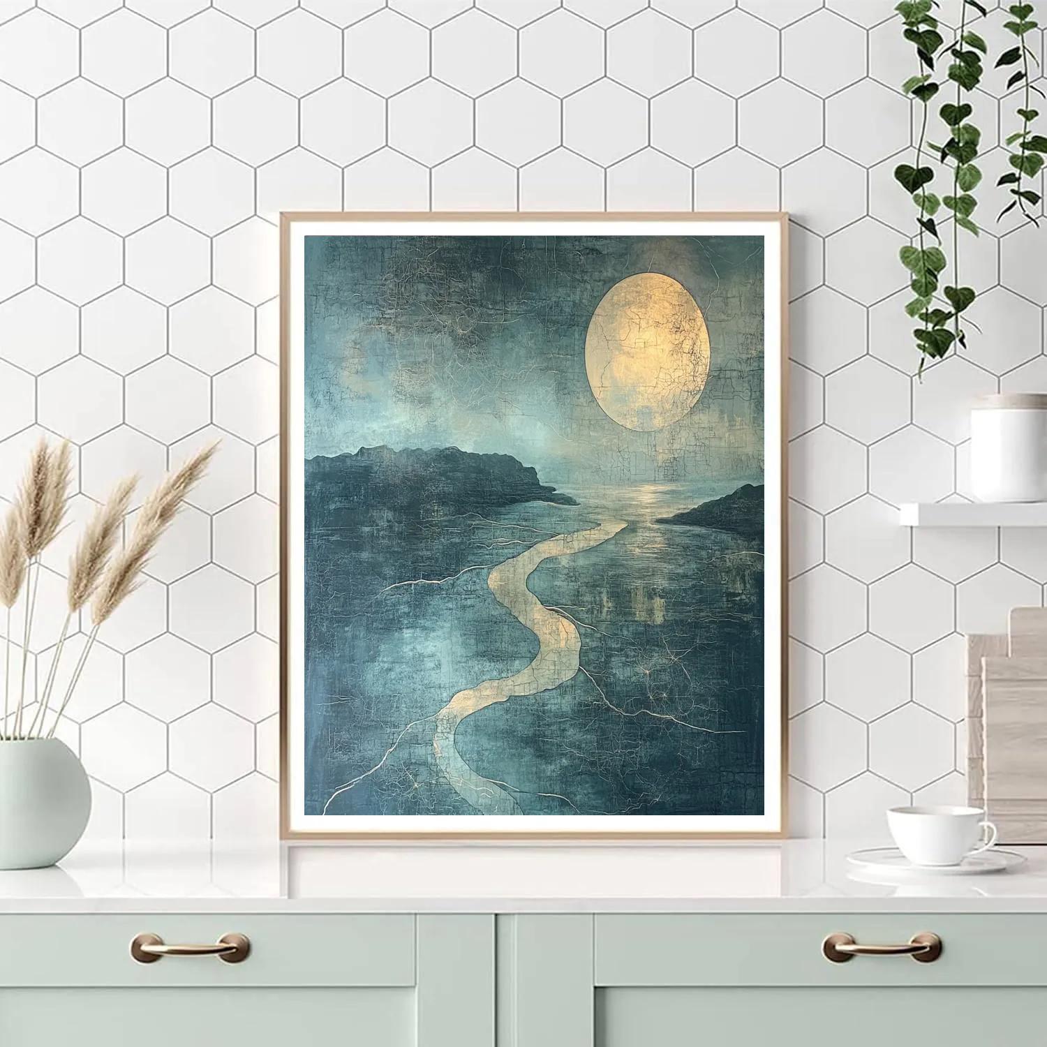 Max Ernst Inspired Nocturne Of Floating Cartographies painting number kit