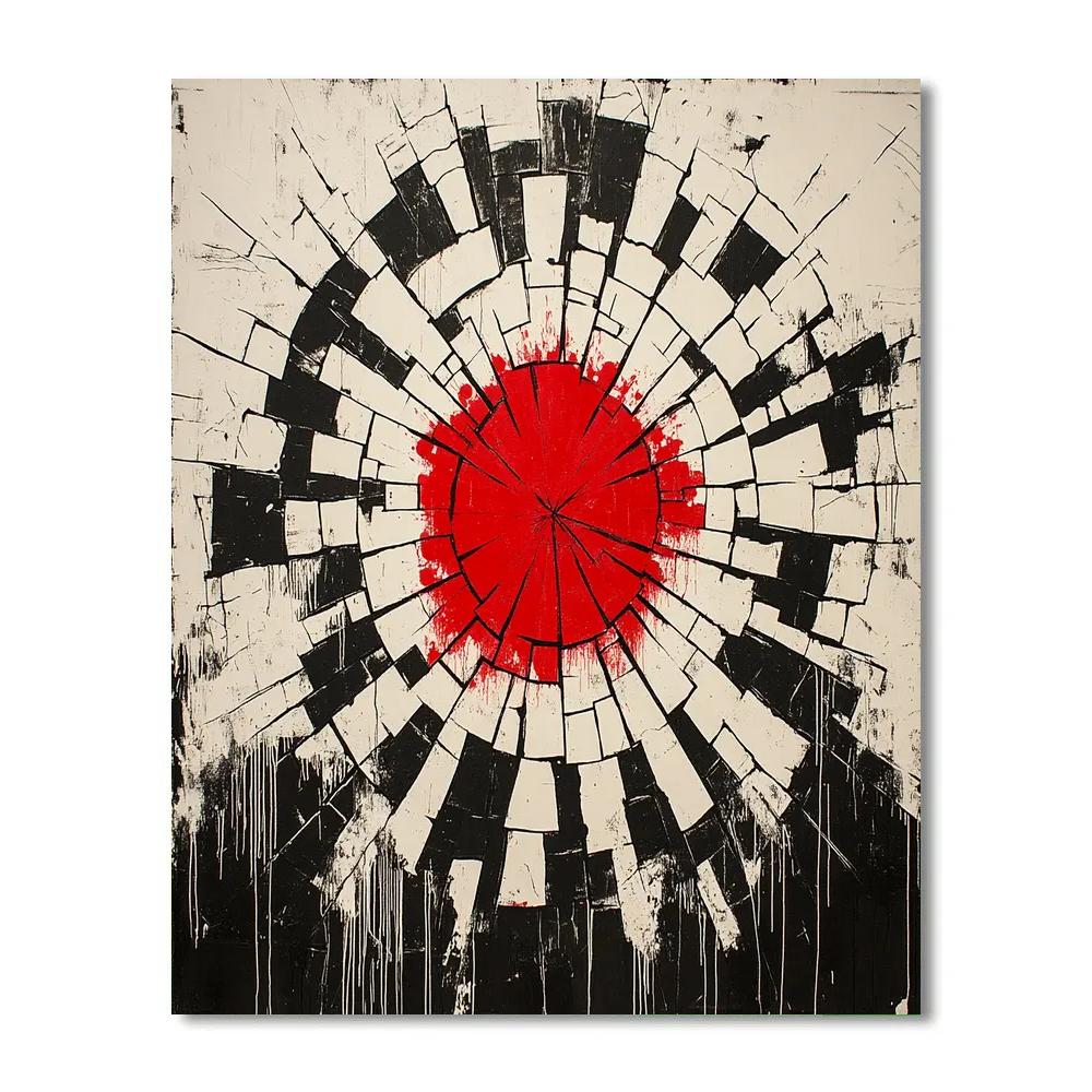 Banksy Inspired War Scar Mosaic Paint by numbers art