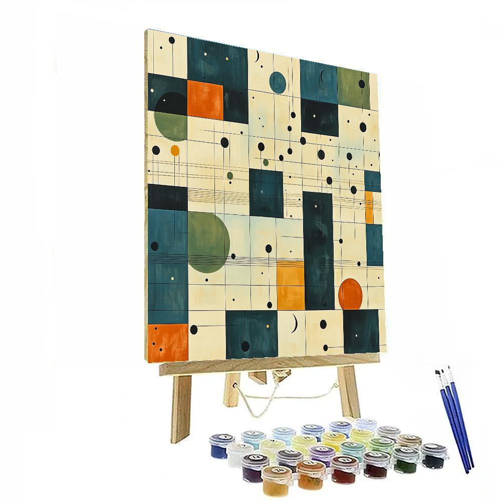 Paul Klee Inspired Harmonic Map Number painting