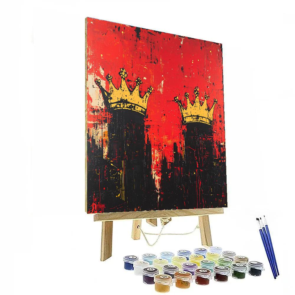 Jean-Michel Basquiat Inspired Astral Crown Painting by numbers kit