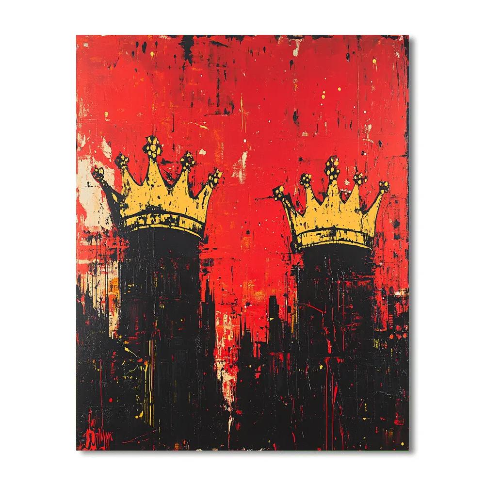 Jean-Michel Basquiat Inspired Astral Crown Painting by numbers kit