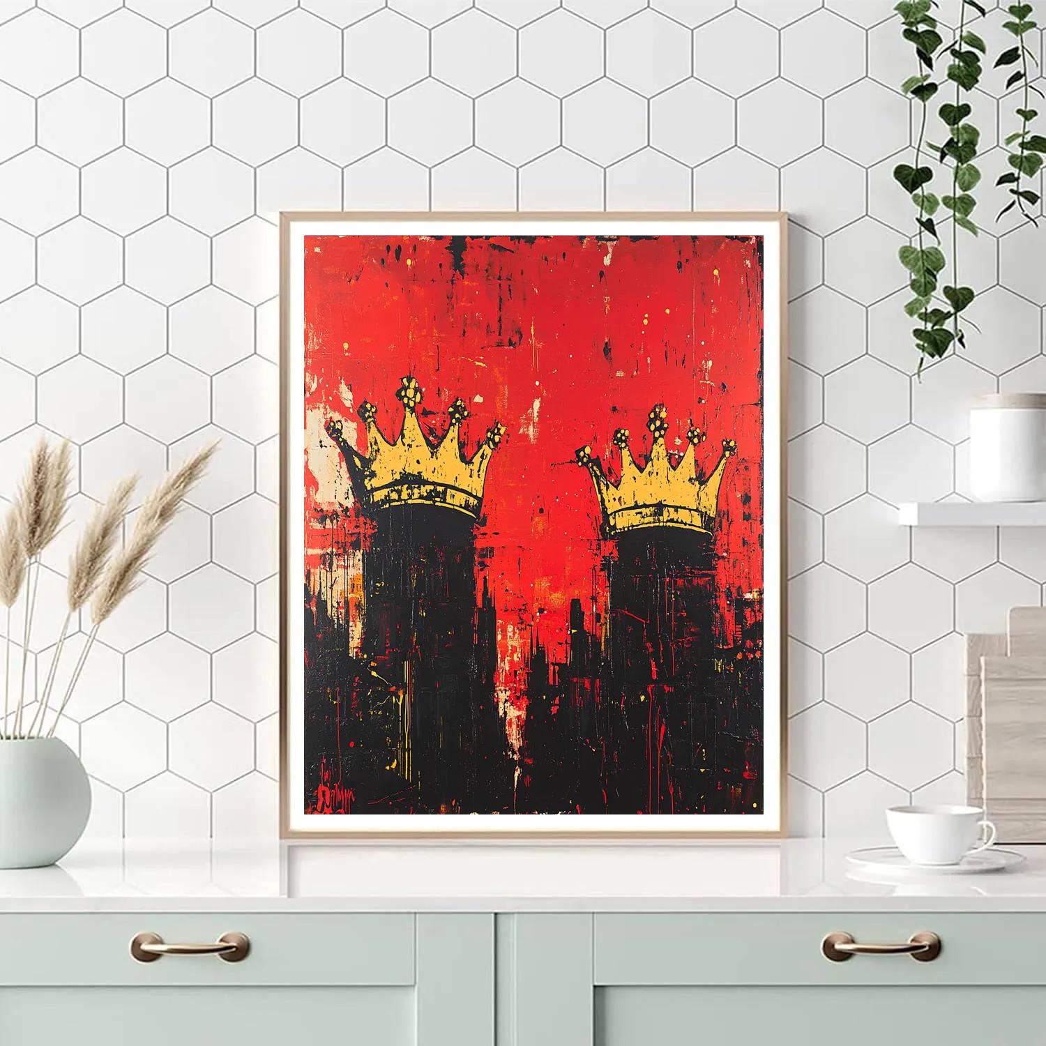 Jean-Michel Basquiat Inspired Astral Crown Painting by numbers kit