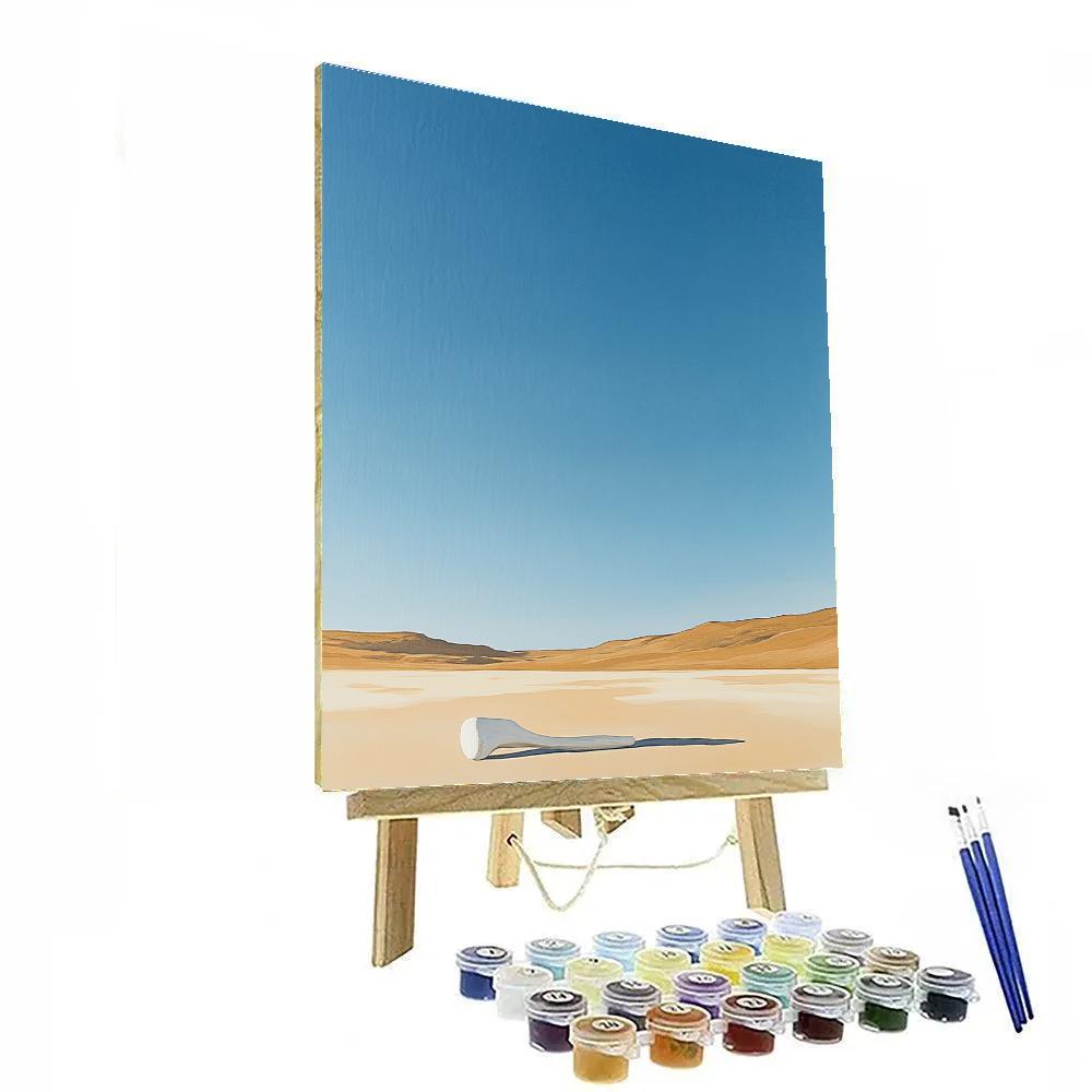 Georgia O’Keeffe Inspired Desert Bone Against Vast Sky paint by color