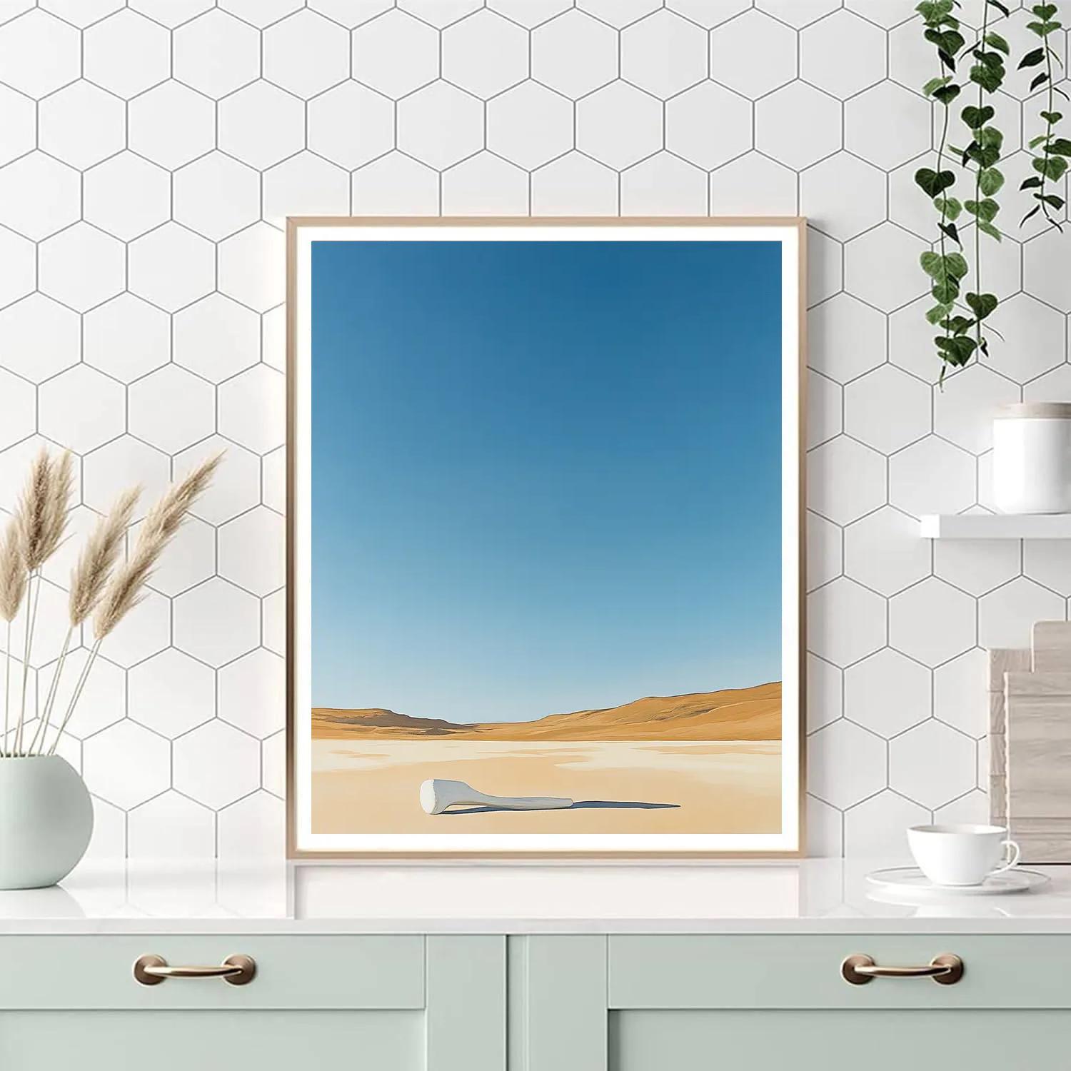 Georgia O’Keeffe Inspired Desert Bone Against Vast Sky paint by color