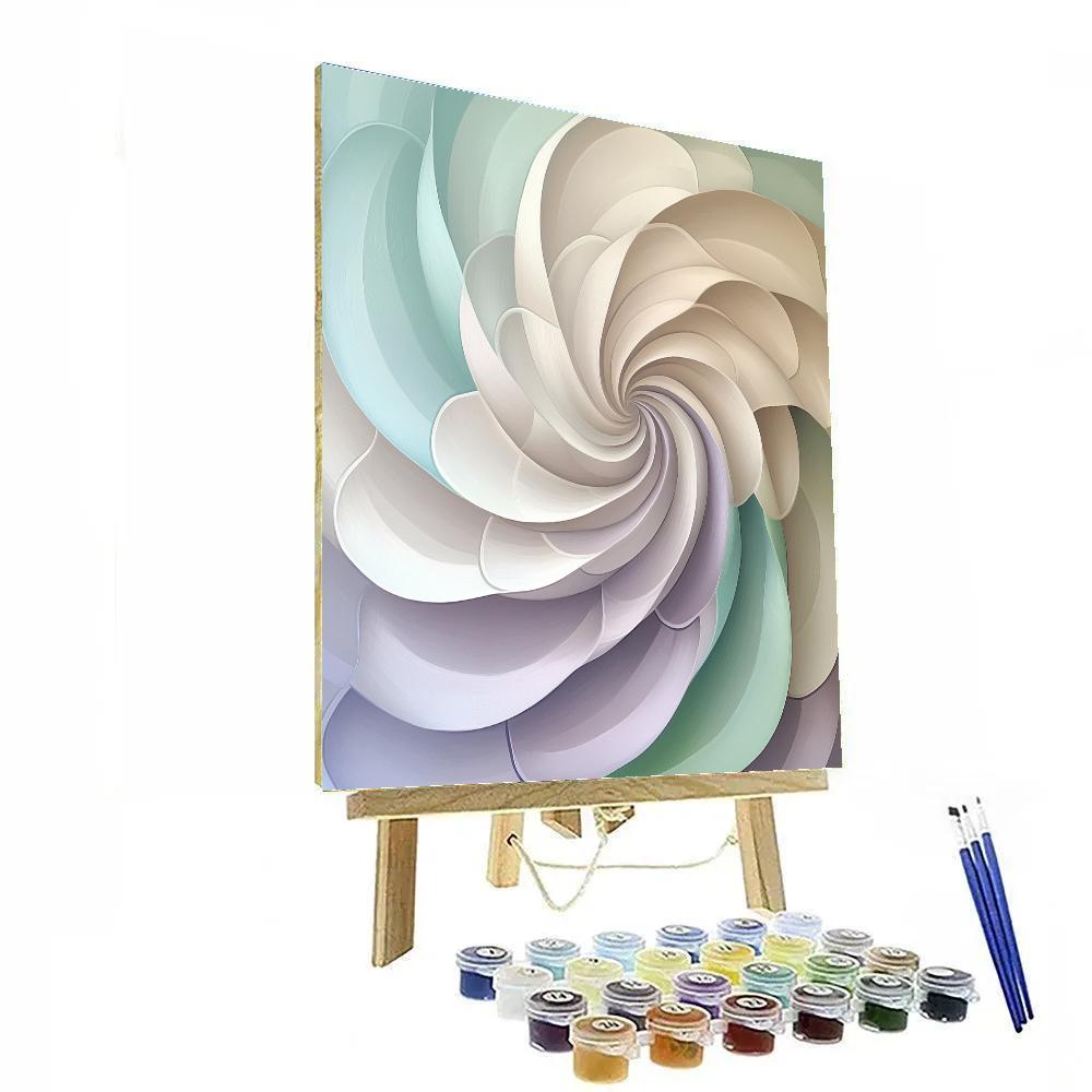 Georgia O’Keeffe Inspired Lavender Shell Abstraction Paint by numbers kits