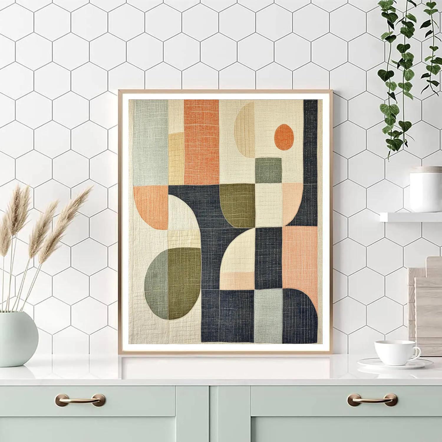 Paul Klee Inspired Lunar Tapestry Number painting