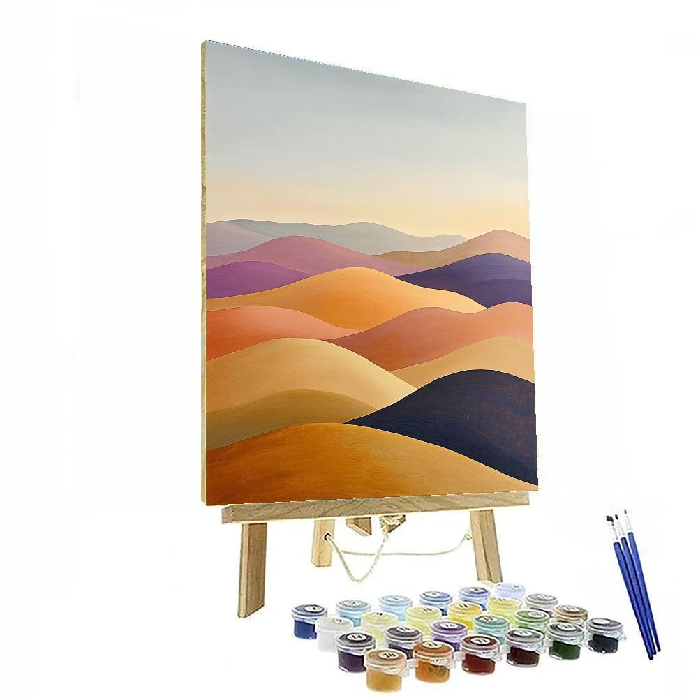 Georgia O’Keeffe Inspired Rolling New Mexico Hills At Dawn Painting by numbers kit