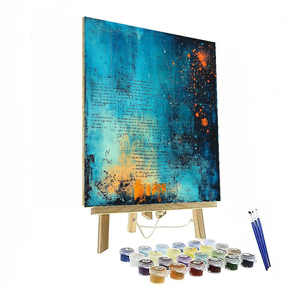 Jean-Michel Basquiat Inspired Cosmic Textures Paint by numbers art