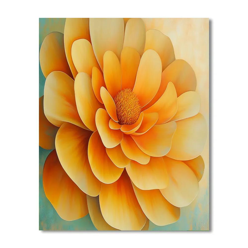 Georgia O Keeffe Inspired Desert Marigold Blossom Close Up Paint by numbers kits