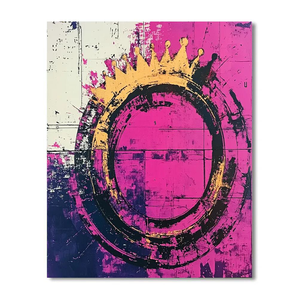 Jean-Michel Basquiat Inspired Fragmented Orbit DIY paint by numbers