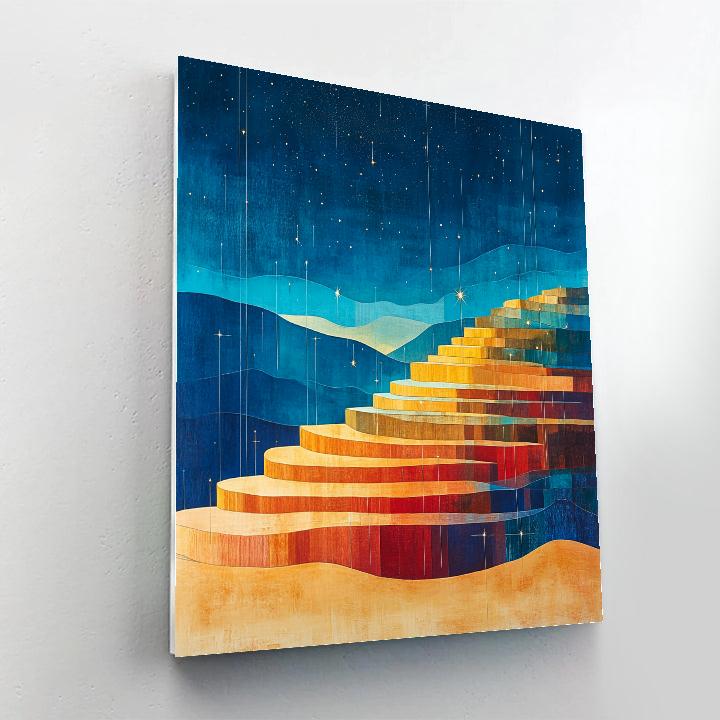 Paul Klee Inspired Celestial Terraces Nocturne paint by number