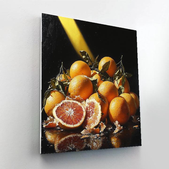 Caravaggio Inspired Overripe Citrus Still Life Numbered painting kits