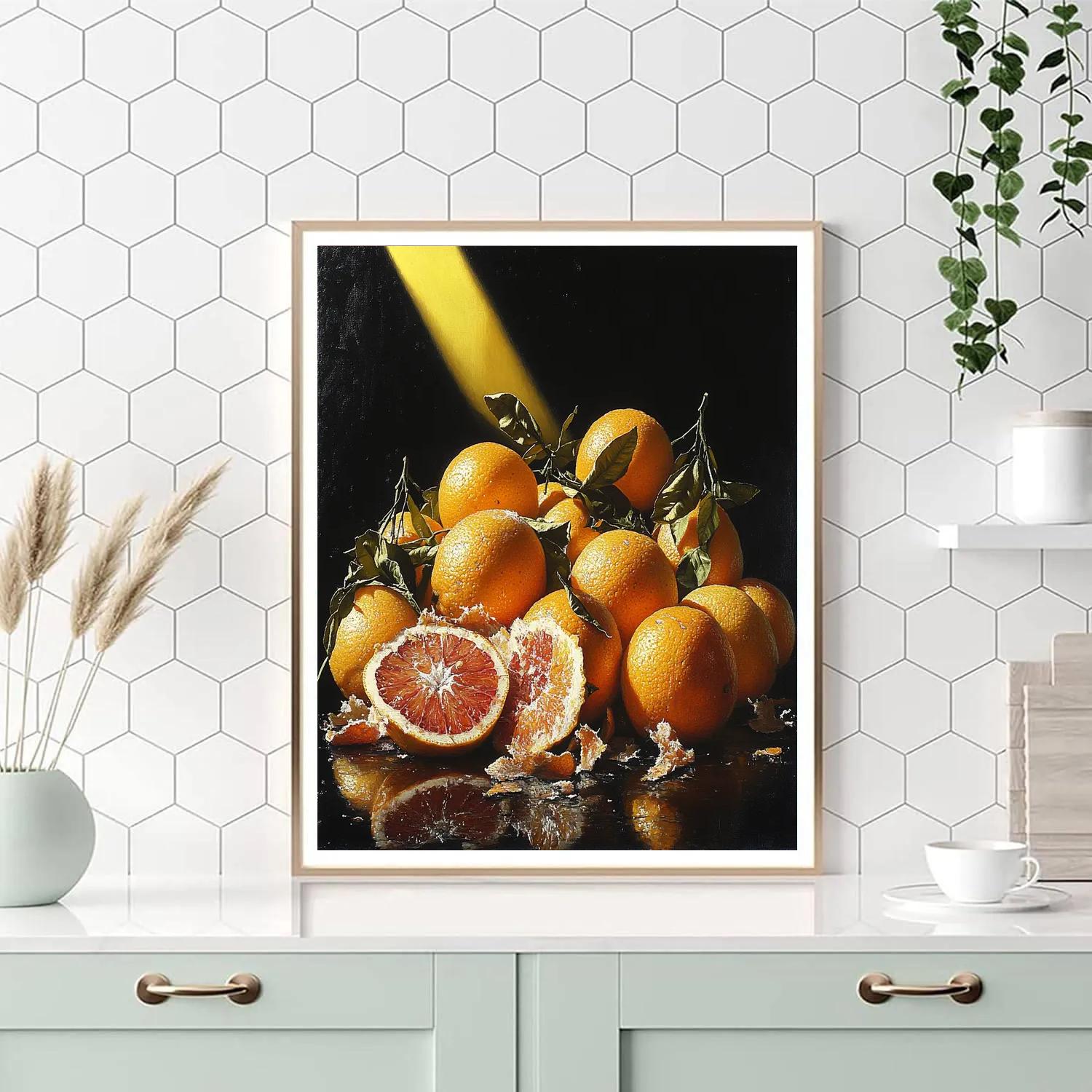 Caravaggio Inspired Overripe Citrus Still Life Numbered painting kits