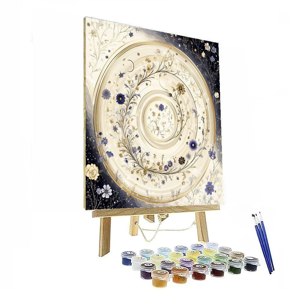 Alphonse Mucha Inspired Lunar Garden DIY paint by numbers